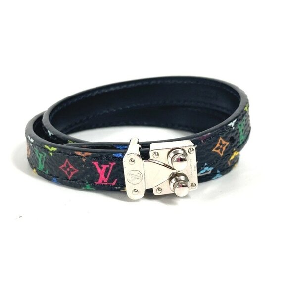 LOUIS VUITTON M8967F MonogramMulticolore Takashi Murakami Bracelet Noir Black - Picture 1 of 16